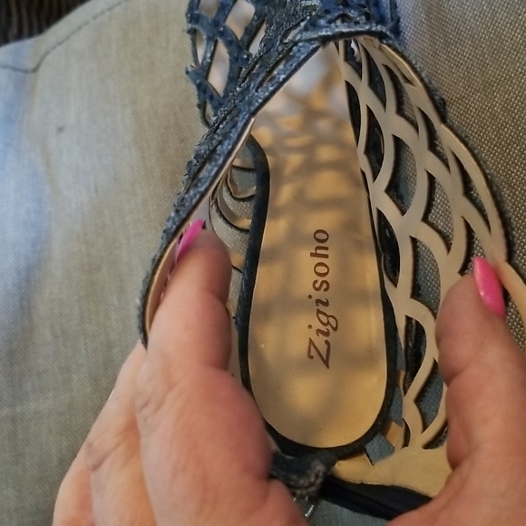 Zigi Soho Embellished Peeptoe Heels - Picture 4 of 5